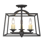 Golden Lighting Athena Golden Lighting Athena 3-light Semi-flush Mount In Grecian Gold