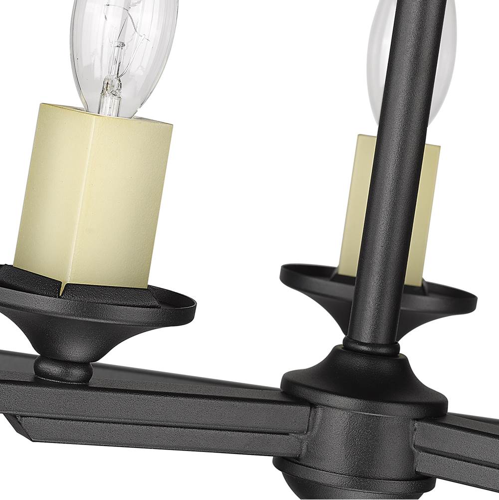 Golden Lighting 3072-SF NB Natural Black Golden Lighting Athena 3-light Semi-flush Mount In Natural Black Image 3