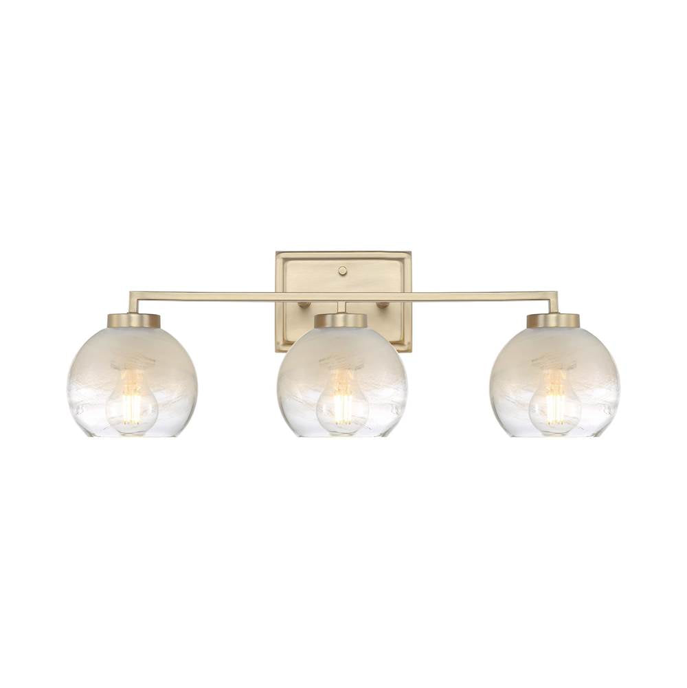 Golden Lighting 3094-BA3 BCB-ALA Brushed Champagne Brass Yep By Golden Lighting Elliott 3-light Vanity In Brushed Champagne Brass And Clear Alabaster Glass Image 1
