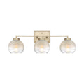 Golden Lighting 3094-BA3 BCB-ALA Brushed Champagne Brass Yep By Golden Lighting Elliott 3-light Vanity In Brushed Champagne Brass And Clear Alabaster Glass Image 1