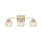 Golden Lighting 3094-BA3 BCB-RIB Brushed Champagne Brass Yep By Golden Lighting Elliott 3-light Vanity In Brushed Champagne Brass And Clear Ribbed Glass Image 1