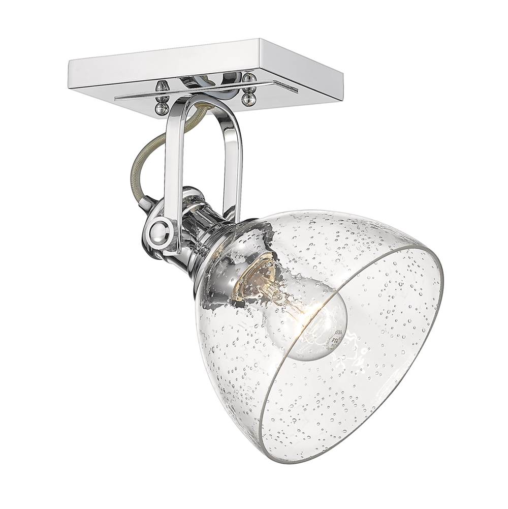 Golden Lighting Hines Yep By Golden Lighting Hines 1-light Semi-flush Mount In Brushed Champagne Brass