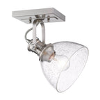 Golden Lighting Hines Yep By Golden Lighting Hines 1-light Semi-flush Mount In Brushed Champagne Brass