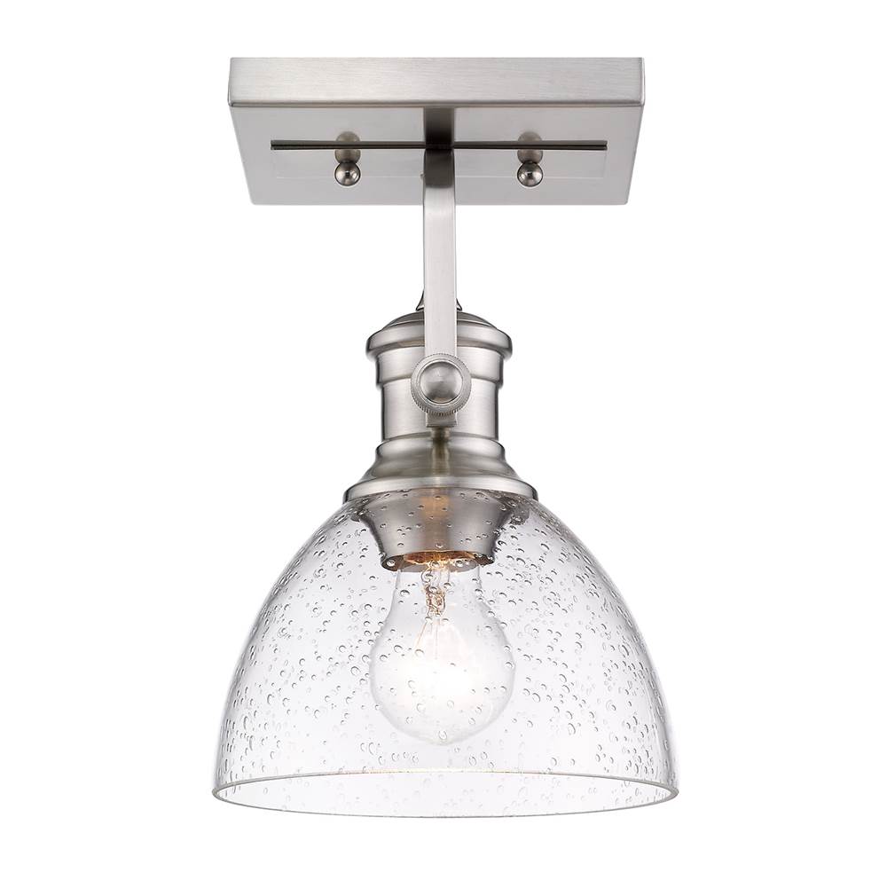 Golden Lighting 3118-1SF PW-SD Pewter Yep By Golden Lighting Hines 1-light Semi-flush Mount In Pewter Image 3