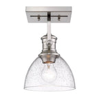 Golden Lighting 3118-1SF PW-SD Pewter Yep By Golden Lighting Hines 1-light Semi-flush Mount In Pewter Image 3