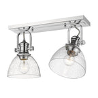 Golden Lighting Hines Yep By Golden Lighting Hines 2-light Semi-flush Mount In Brushed Champagne Brass