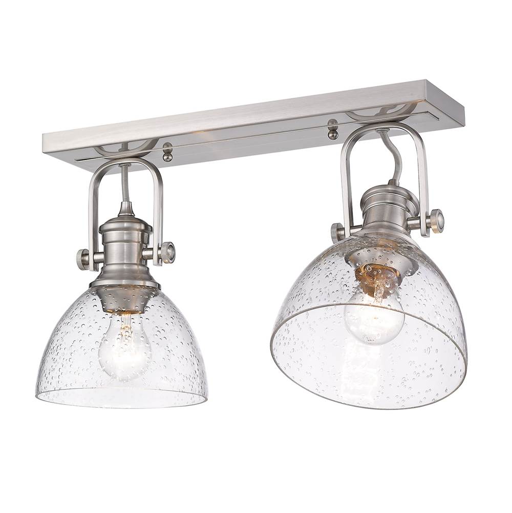 Golden Lighting Hines Yep By Golden Lighting Hines 2-light Semi-flush Mount In Brushed Champagne Brass