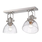 Golden Lighting Hines Yep By Golden Lighting Hines 2-light Semi-flush Mount In Brushed Champagne Brass
