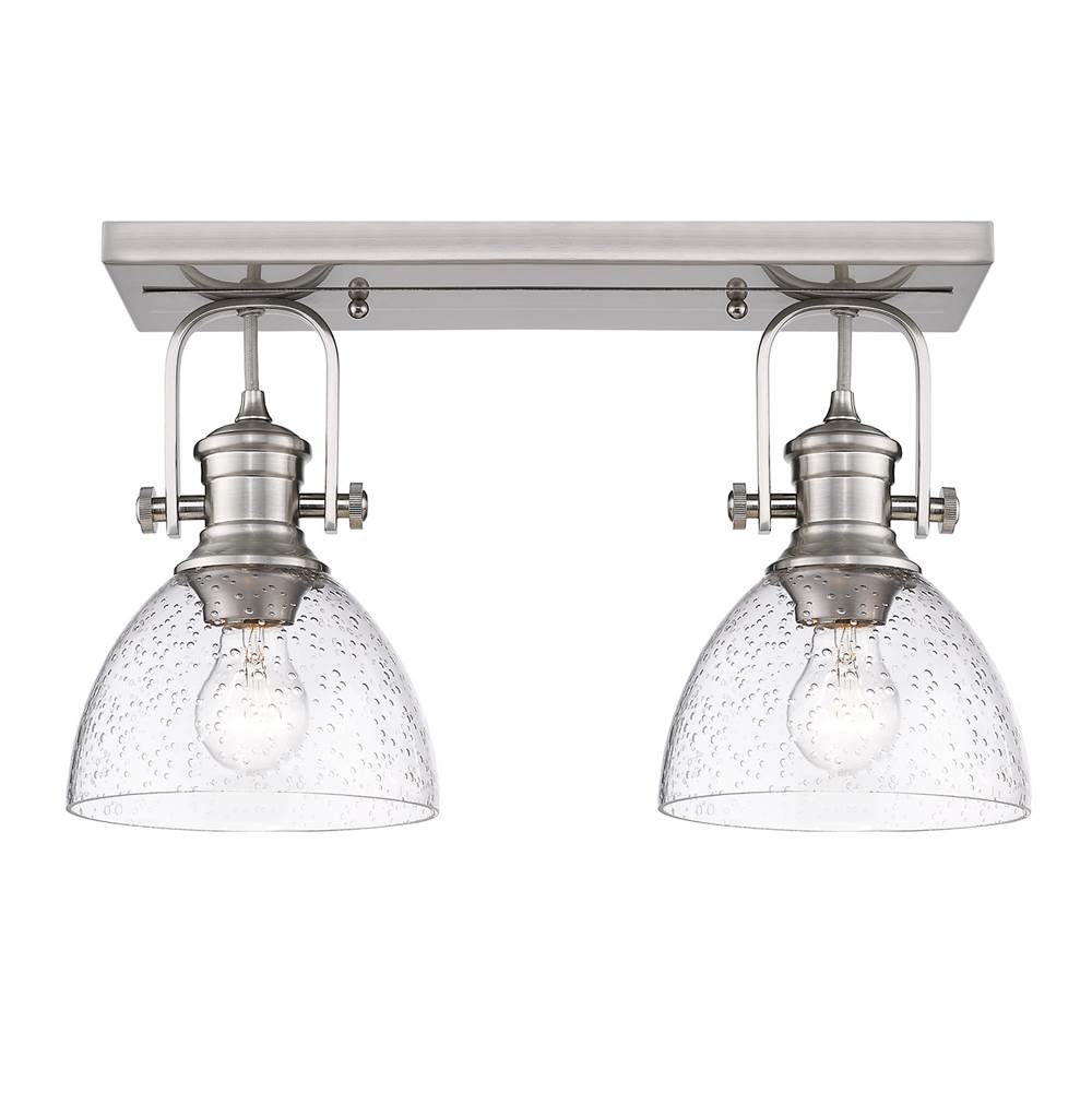 Golden Lighting 3118-2SF PW-SD Pewter Yep By Golden Lighting Hines 2-light Semi-flush Mount In Pewter Image 3