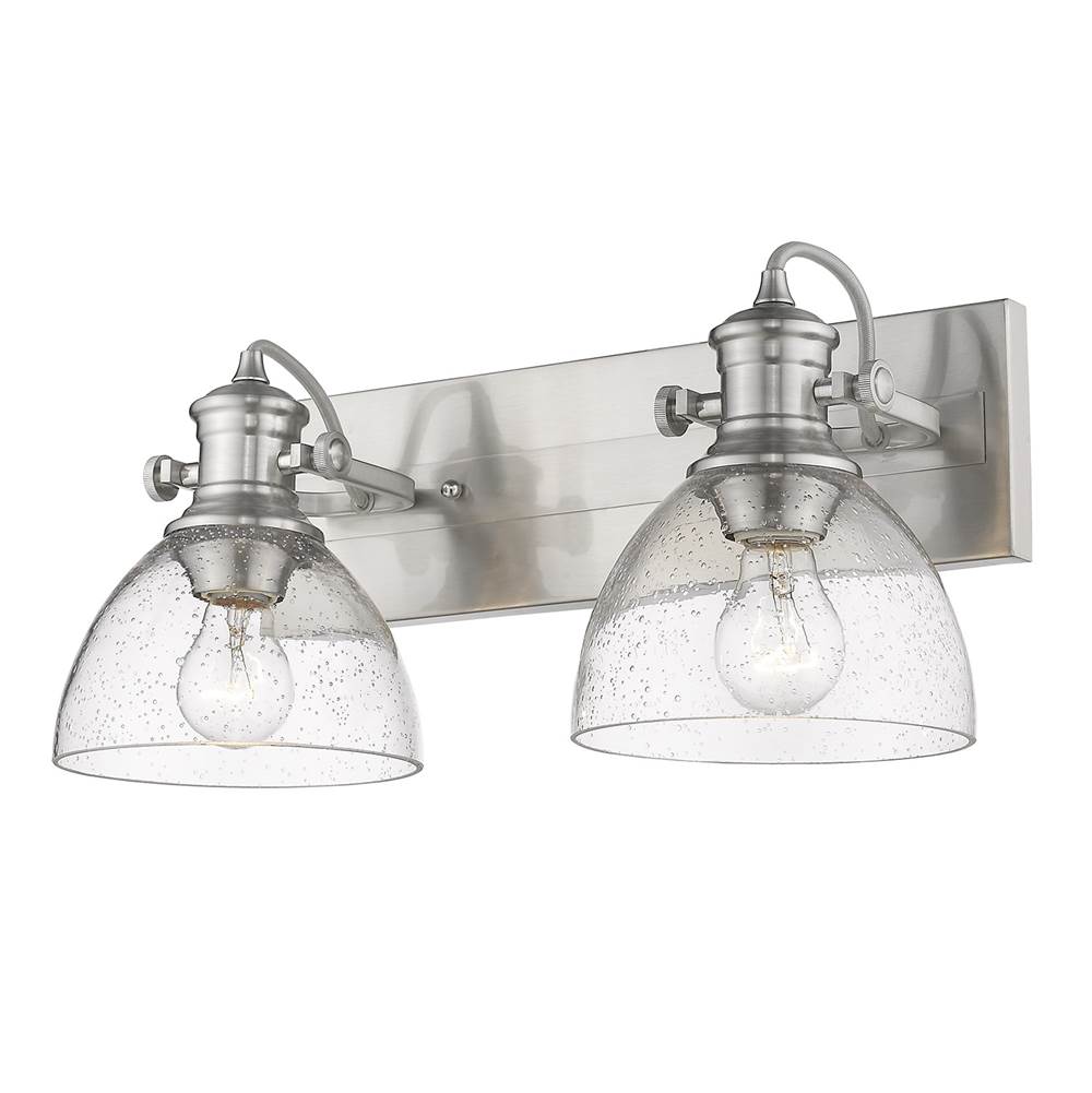 Golden Lighting 3118-2SF PW-SD Pewter Yep By Golden Lighting Hines 2-light Semi-flush Mount In Pewter Image 2