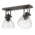 Golden Lighting Hines Yep By Golden Lighting Hines 2-light Semi-flush Mount In Brushed Champagne Brass
