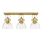 Golden Lighting 3118-3SF BCB-SD Brushed Champagne Brass Yep By Golden Lighting Hines 3-light Semi-flush Mount In Brushed Champagne Brass Image 1