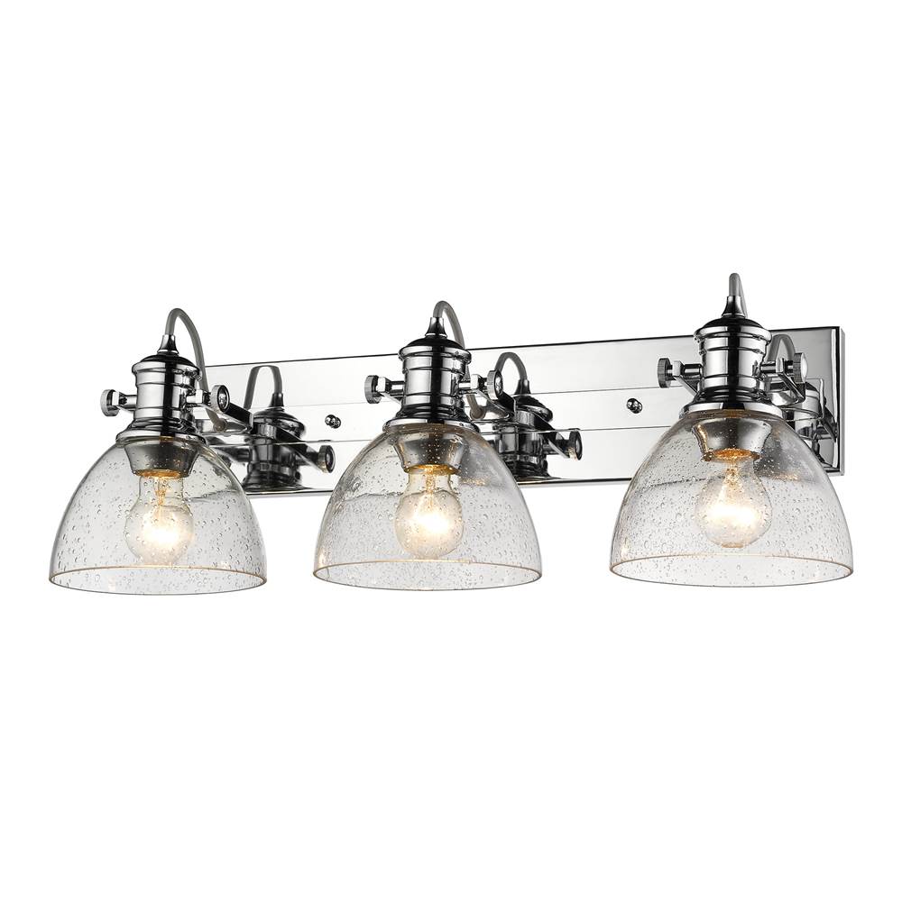 Golden Lighting 3118-3SF CH-SD Chrome Yep By Golden Lighting Hines 3-light Semi-flush Mount In Chrome Image 2