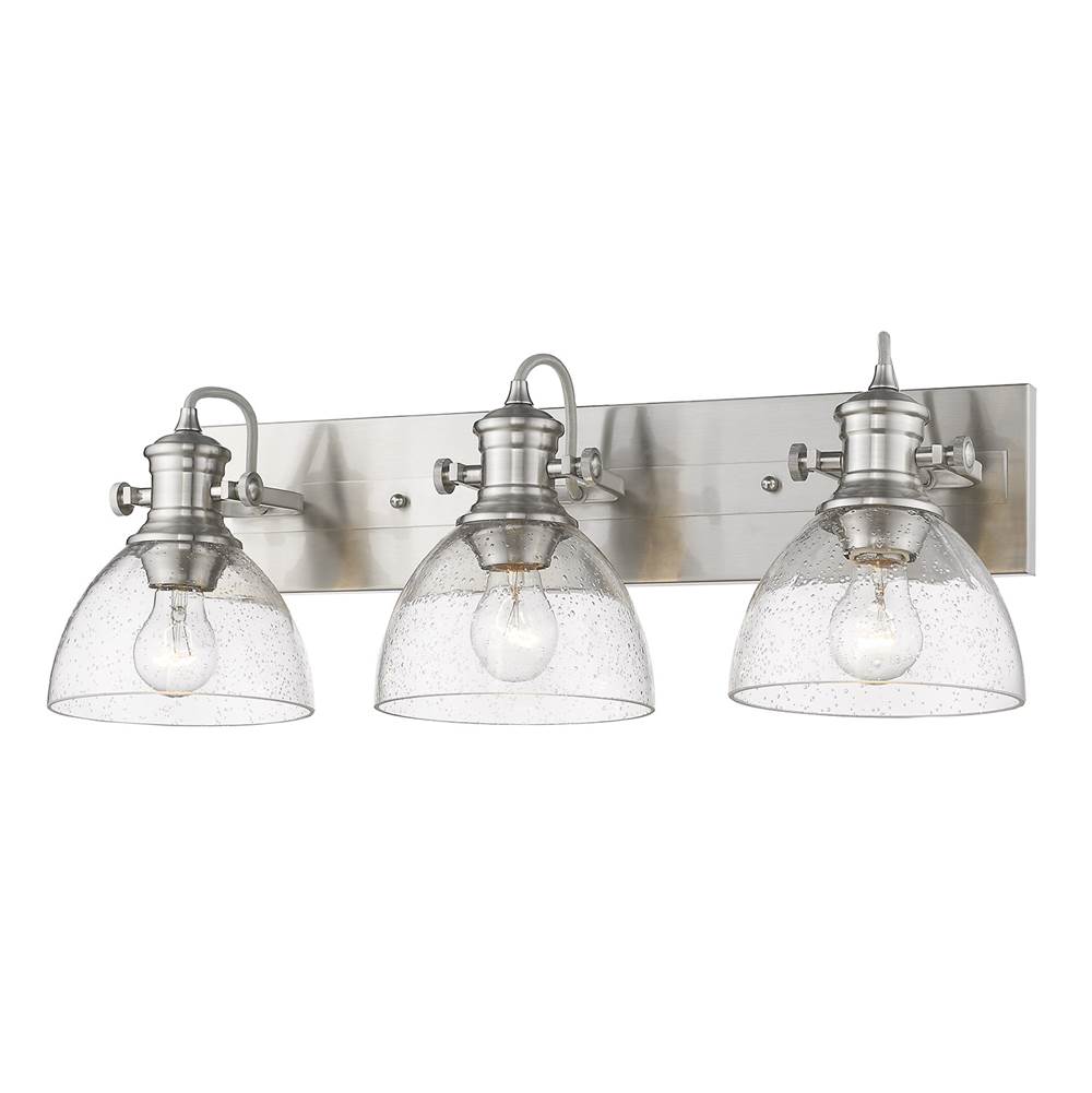 Golden Lighting 3118-3SF PW-SD Pewter Yep By Golden Lighting Hines 3-light Semi-flush Mount In Pewter Image 2