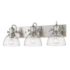 Golden Lighting 3118-3SF PW-SD Pewter Yep By Golden Lighting Hines 3-light Semi-flush Mount In Pewter Image 2