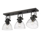 Golden Lighting Hines Yep By Golden Lighting Hines 3-light Semi-flush Mount In Brushed Champagne Brass