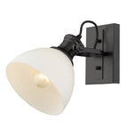 Golden Lighting 3118-BA1 BLK-OP Matte Black Yep By Golden Lighting Hines 1-light Vanity In Matte Black And Opal Glass Image 2