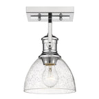Golden Lighting 3118-BA1 CH-SD Chrome Yep By Golden Lighting Hines 1-light Vanity In Chrome And Seeded Glass Image 2
