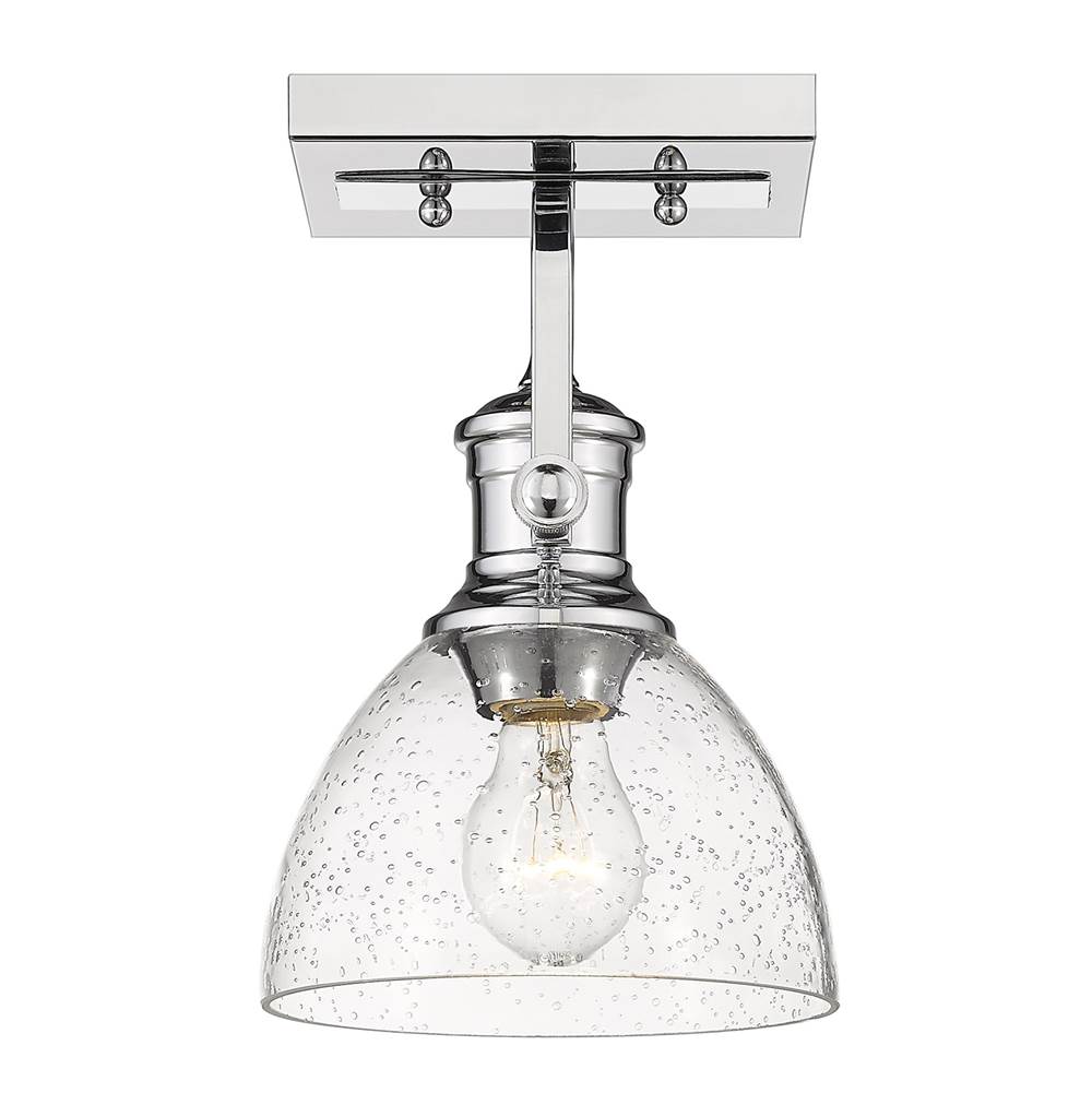 Golden Lighting 3118-BA1 CH-SD Chrome Yep By Golden Lighting Hines 1-light Vanity In Chrome And Seeded Glass Image 2