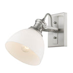 Golden Lighting 3118-BA1 PW-OP Pewter Yep By Golden Lighting Hines 1-light Vanity In Pewter And Opal Glass Image 3