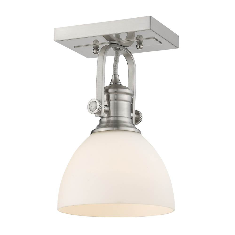 Golden Lighting 3118-BA1 PW-OP Pewter Yep By Golden Lighting Hines 1-light Vanity In Pewter And Opal Glass Image 2