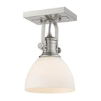 Golden Lighting 3118-BA1 PW-OP Pewter Yep By Golden Lighting Hines 1-light Vanity In Pewter And Opal Glass Image 2