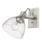 Golden Lighting 3118-BA1 PW-SD Pewter Yep By Golden Lighting Hines 1-light Vanity In Pewter And Seeded Glass Image 3