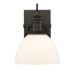 Golden Lighting 3118-BA1 RBZ-OP Rubbed Bronze Yep By Golden Lighting Hines 1-light Vanity In Rubbed Bronze And Opal Glass Image 3