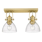 Golden Lighting 3118-BA2 BCB-SD Brushed Champagne Brass Yep By Golden Lighting Hines 2-light Vanity In Brushed Champagne Brass And Seeded Glass Image 3
