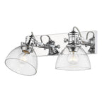 Golden Lighting 3118-BA2 CH-SD Chrome Yep By Golden Lighting Hines 2-light Vanity In Chrome And Seeded Glass Image 2
