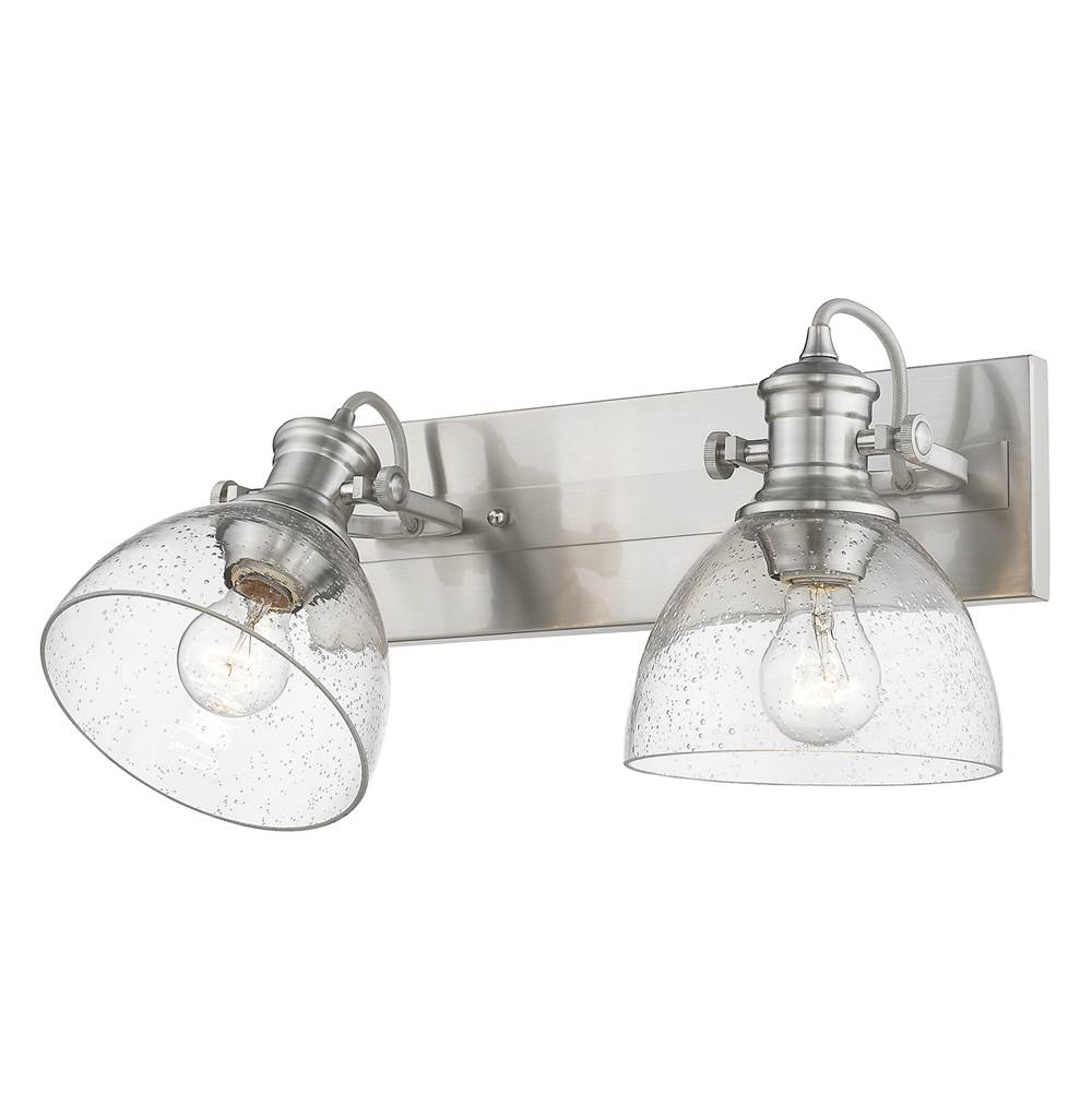 Golden Lighting 3118-BA2 PW-SD Pewter Yep By Golden Lighting Hines 2-light Vanity In Pewter Image 3