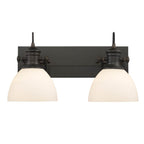 Golden Lighting 3118-BA2 RBZ-OP Rubbed Bronze Yep By Golden Lighting Hines 2-light Vanity In Rubbed Bronze And Opal Glass Image 1