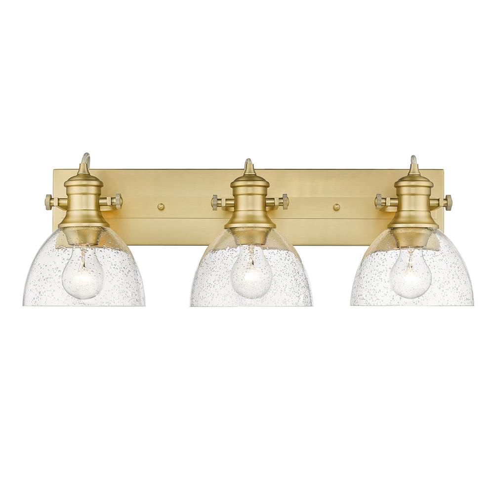 Golden Lighting Hines Yep By Golden Lighting Hines 3-light Vanity In Brushed Champagne Brass