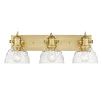Golden Lighting Hines Yep By Golden Lighting Hines 3-light Vanity In Brushed Champagne Brass
