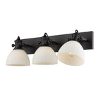 Golden Lighting 3118-BA3 BLK-OP Matte Black Yep By Golden Lighting Hines 3-light Vanity In Matte Black And Opal Glass Image 2