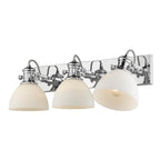 Golden Lighting 3118-BA3 CH-OP Chrome Yep By Golden Lighting Hines 3-light Vanity In Chrome And Opal Glass Image 2