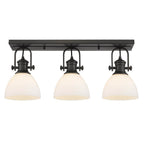 Golden Lighting 3118-BA3 RBZ-OP Rubbed Bronze Yep By Golden Lighting Hines 3-light Vanity In Rubbed Bronze And Opal Glass Image 2
