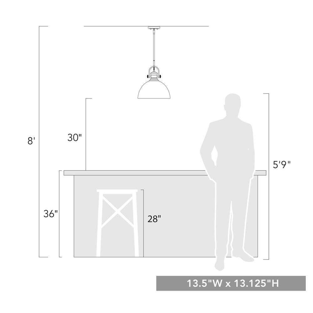 Golden Lighting 3118-L BLK-CLR Matte Black Yep By Golden Lighting Hines 1-light 14in Pendant In Matte Black And Clear Glass Image 2