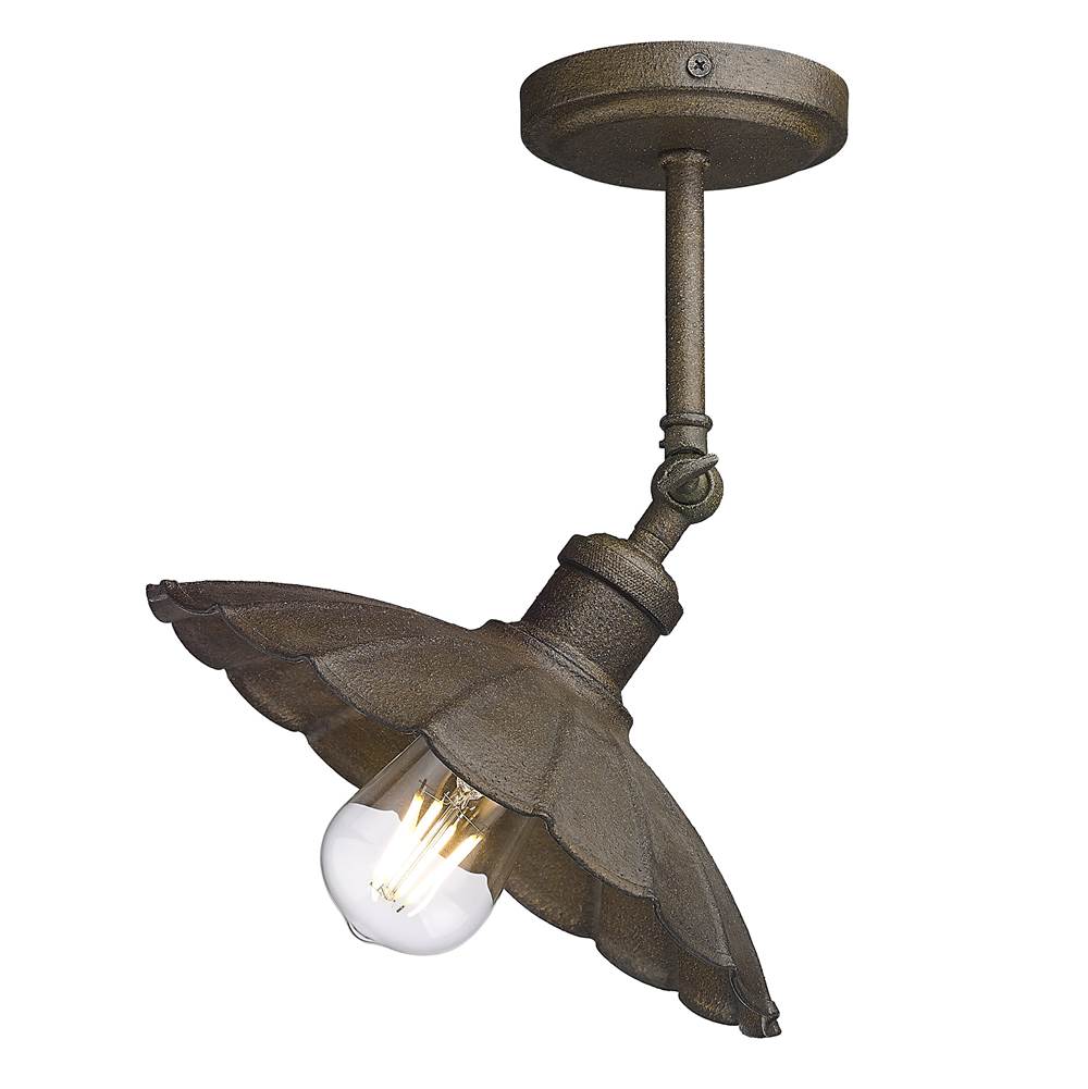 Golden Lighting 3124-1W DR Dark Rust Wry Lighting Clemence 1-light Wall Sconce In Dark Rust Image 4