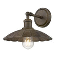 Golden Lighting 3124-1W DR Dark Rust Wry Lighting Clemence 1-light Wall Sconce In Dark Rust Image 1