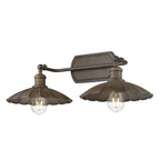 Golden Lighting 3124-BA2 DR Dark Rust Wry Lighting Clemence 2-light Vanity In Dark Rust Image 1