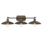 Golden Lighting Clemence Wry Lighting Clemence 3-light Vanity In Dark Rust
