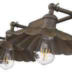 Golden Lighting 3124-BA3 DR Dark Rust Wry Lighting Clemence 3-light Vanity In Dark Rust Image 5