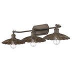 Golden Lighting 3124-BA3 DR Dark Rust Wry Lighting Clemence 3-light Vanity In Dark Rust Image 1