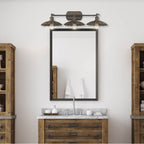 Golden Lighting 3124-BA3 DR Dark Rust Wry Lighting Clemence 3-light Vanity In Dark Rust Image 4
