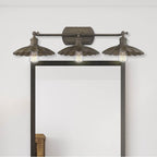Golden Lighting 3124-BA3 DR Dark Rust Wry Lighting Clemence 3-light Vanity In Dark Rust Image 3