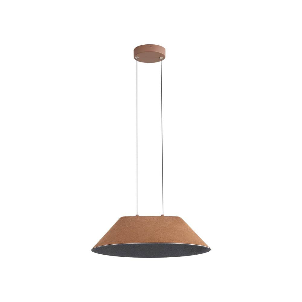 Golden Lighting 3133-P21 CO-BK Coffee Golden Lighting Faroe 21in Integrated Led Pendant In Coffee/black Felt Image 1