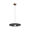 Golden Lighting 3133-P24 CO-BK Coffee Golden Lighting Faroe 24in Integrated Led Pendant In Coffee/black Felt Image 1