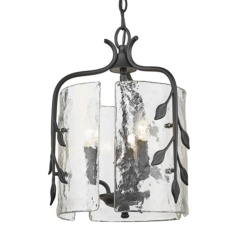 Golden Lighting 3160-3P NB-HWG Natural Black Golden Lighting Calla 3-light Pendant In Natural Black Image 1