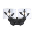 Golden Lighting 3160-BA2 NB-HWG Natural Black Golden Lighting Calla 2-light Vanity In Natural Black Image 1